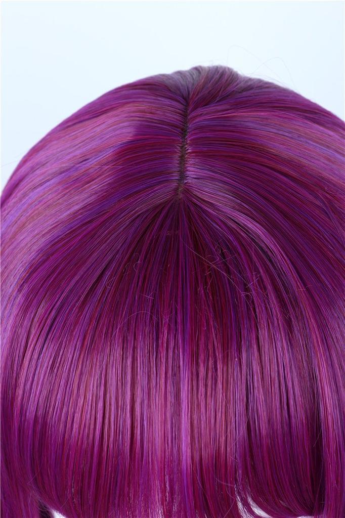 Linfairy Mal Cosplay Wig + Comb, Heat-Resistant Wig, Costume Wig, Disguise Wig, Free Shipping with Dedicated Net
