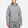 Nike Reflective Logo Print Woven Running Hooded Jacket Men Outerwear Grey DD4747-084
