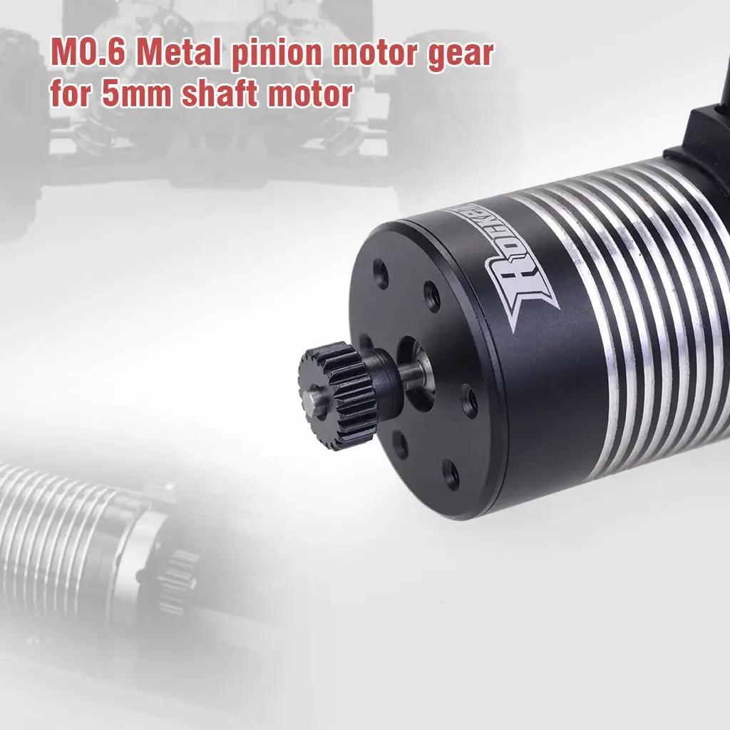 M0.6 17T 18T 19T 20T 21T 22T 23T 24T 25T 26T 27T 28T 5mm Shaft Metal Pinion Steel Motor Gear for 1/10 RC Car Model Toy Parts