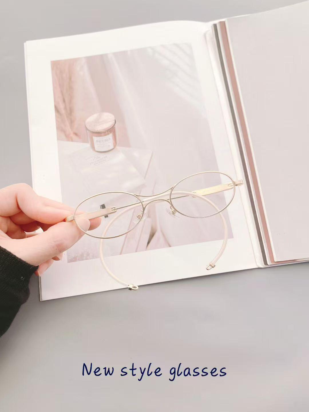 

Fashion Stylish Ladies Sunglasses Titanium Material Oval Shape Men Sun Glass Korean Fashion Outdoor Sun Glasses