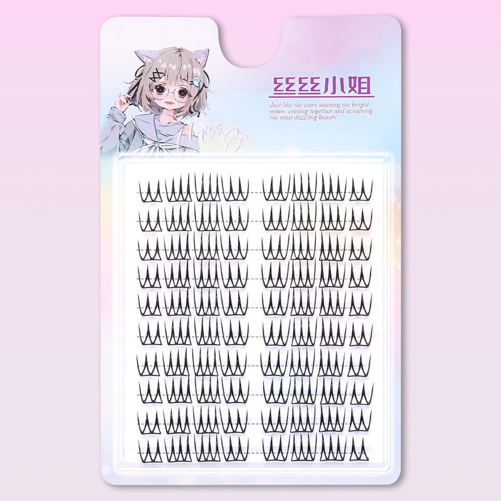 U-Shaped Korean Style False Eyelashes Ultra Thin Wispy Lashes Lightweight Natural Look For Daily Wear And Stage Performance