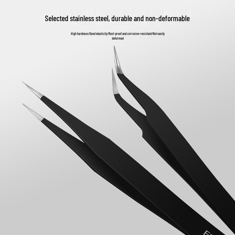 ESD Stainless Steel Eyelash & Blackhead Tweezers