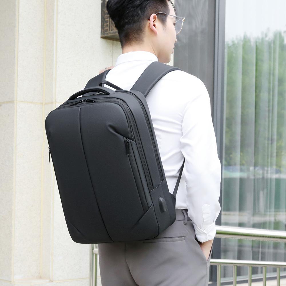 Schoolbag Multifunctional Men's Backpack Large Capacity Outdoor Leisure Travel Backpack Junior High School Student School Bag Business Backpack