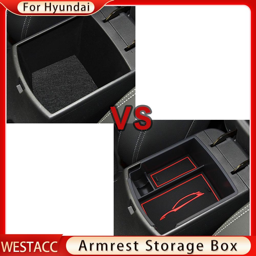 Auto-Mittelkonsolen-Armlehnen-Aufbewahrungsbox für Hyundai Kona Encino 2017- Armlehnen-Verstautabletts Container-Organizer