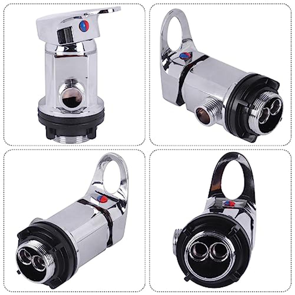 Flexibler Schlauch Wasserhahn Handbrause Mischbatterie Shampoo-Erlebnis Silber Kompletter Installationssatz Sanfter Wasserfluss