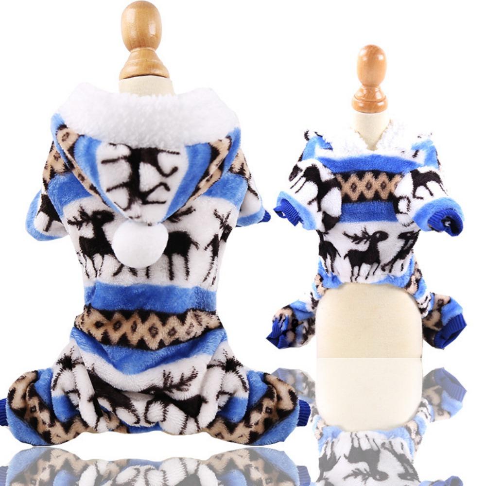 Four-legged Flannel Dog Pet Cat Dog Clothes Cat Supplies Warm Colorful Stripes
