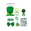 St Patrick Day Green Costume Accessories Shamrock Hat Wristband Irish National Day Celebration Party Props Supply 8PCS