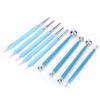 9Pcs   Acrylic Silicone Craving Pen Aluminum Tube Handle Pottery Clay Sculpture Tool #1