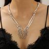 Fashion Personality Dark Style Skeleton Ghost Claw Necklace Finger Bone Earrings Set Halloween Costume Accessories