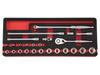 Kyoto Machinery Tools Socket Wrench Set Hexagon TB325A (KTC) 9.5sq. [25-piece]
