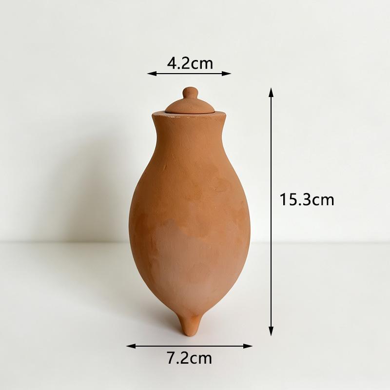 Terracotta & White Ceramic Self‑Watering Spike Automatic Plant Waterer for Potted Plants