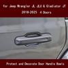 LIUQING Door Handle Bowl Cover Trim for 2018-2024 2025 Jeep Wrangler JL JLU & Gladiator JT 4 Doors Exterior Accessories Door Bowl Scratch Protector