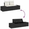 Garden Sofa Set with Storage 5 pcs Black Poly Rattan