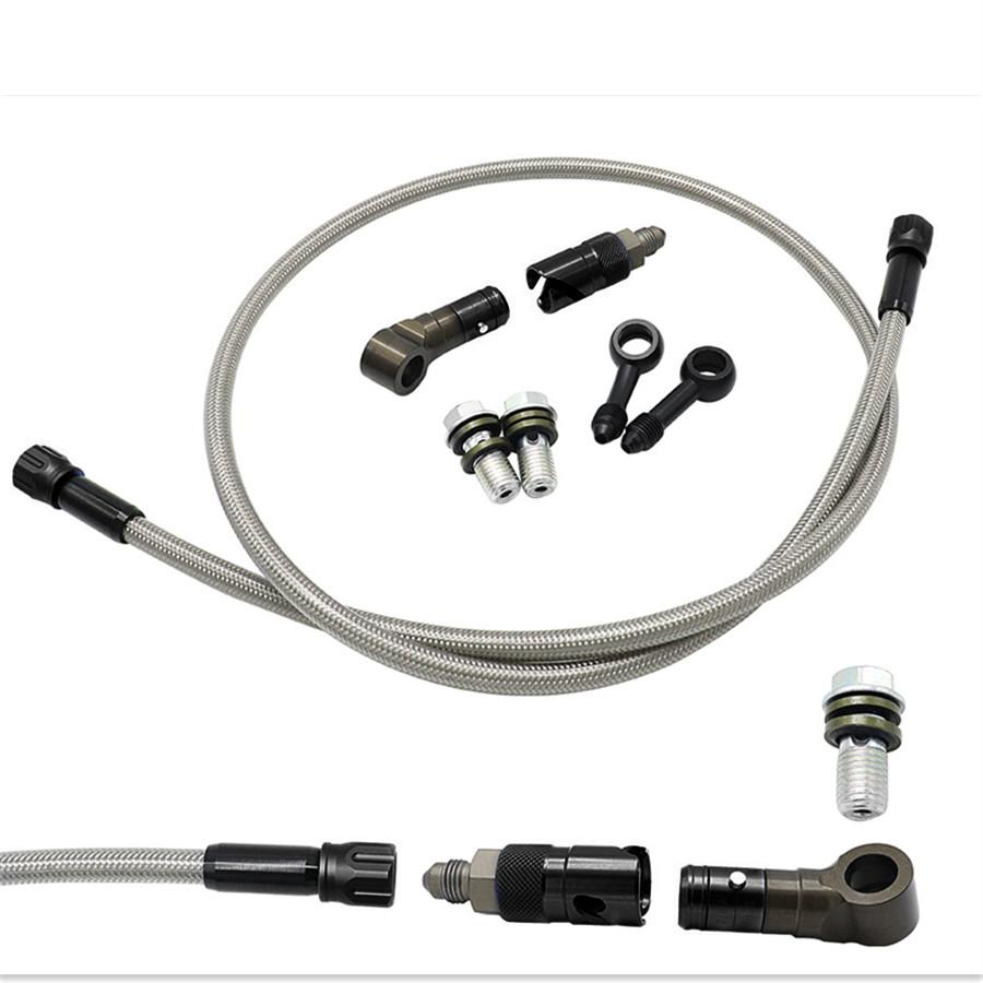 80cm CNC AN3 Brake Line Fluid Quick Release Connect Adapter Set Universal Black