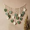 Home Decoration, Macrame Tapestry Macrame Leaf Feather Wall Hanging Decor for Living Room Bedroom, Wall Art Home Decor