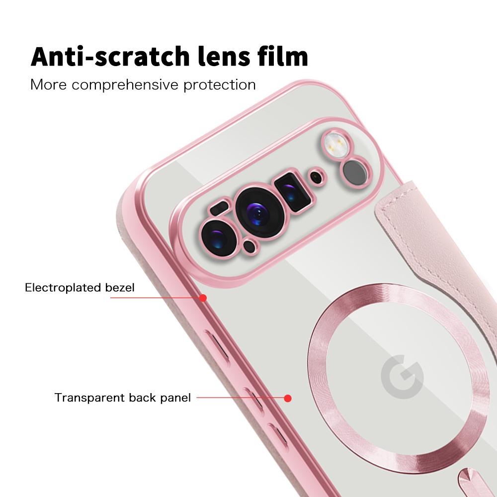 For Google Pixel 10 Pro XL Magnetic Case Rhombus PU Leather Phone Cover
