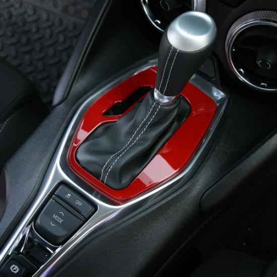 Red ABS Interior Gear Shift Panel Cover Trim Frame For Chevrolet Camaro 2017-20