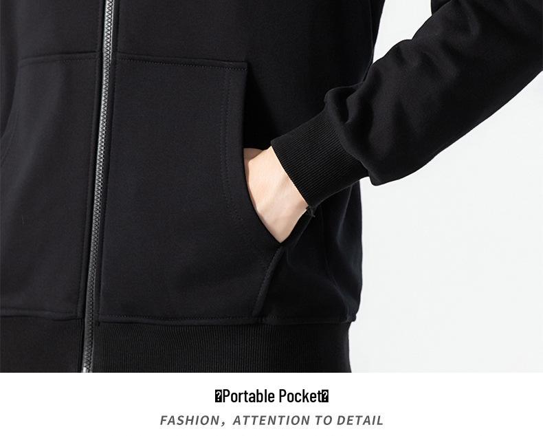 Men's 100% Cotton Hooded Zipper Cardigan Sweatshirt - 2025 Autumn/Winter Casual Loose Fit Jacket for Couples