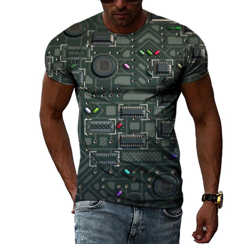 Summer Creative 3D Printed Short Sleeved T-shirt Fashionable Comfortable Soft Breathable Large Loose Mans T-shirt