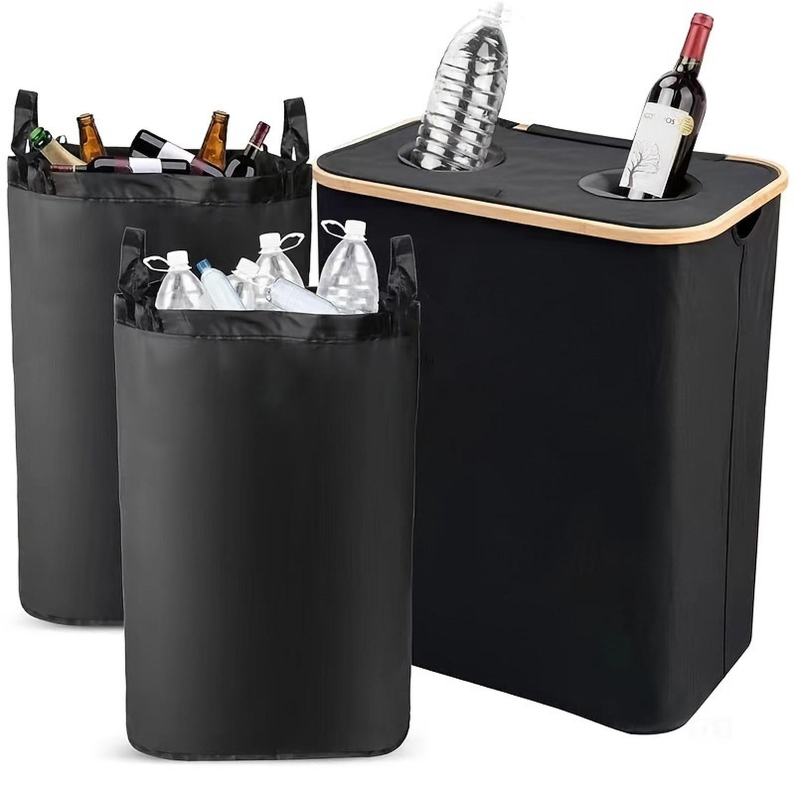 

Large Recycling with Lid Opening Bottle Recycling Box Kitchen Storage one size