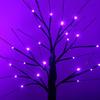 Halloween LED Tree Lights: Purple & Orange Ghost Decorations, 2025 Festival Atmosphere.