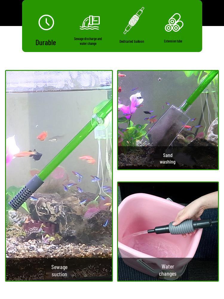 5-Piece Fish Tank Cleaning Kit with Algae Scraper & Siphon Tube