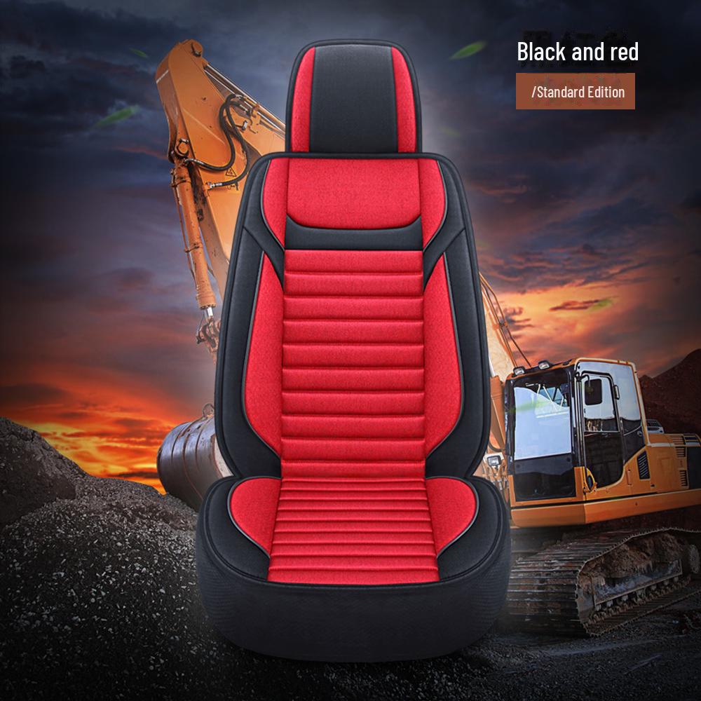 Pernă de scaun pentru excavator - Husă de lenjerie respirabilă pentru un singur loc, potrivire universală, potrivită pentru patru anotimpuri.