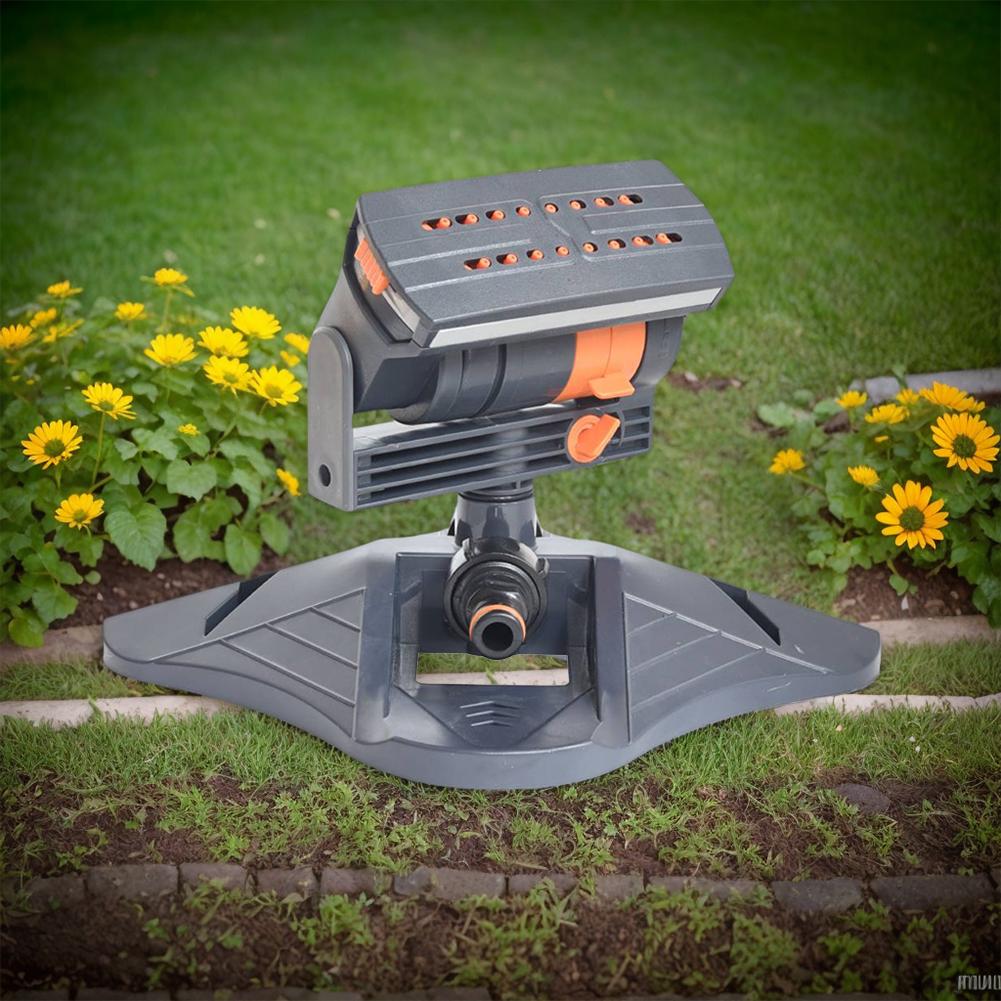Outdoor Garden Oscillating Sprinkler Water Sprayer Automatic Garden Sprinkler 16 Nozzles Adjustable Flow Lawn Swing Sprinkler