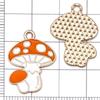 20 Colorful Cartoon House & Mushroom Enamel Alloy Charms for DIY Jewelry