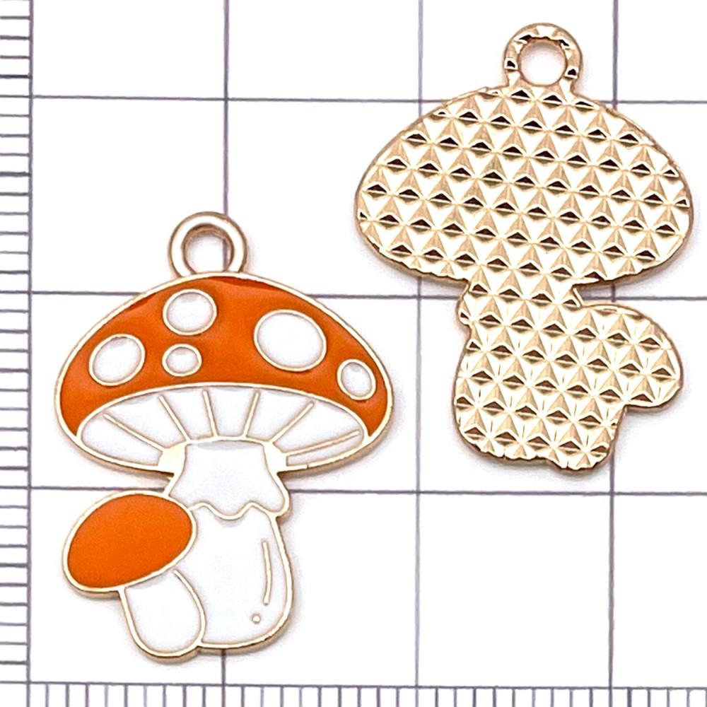 20 Colorful Cartoon House & Mushroom Enamel Alloy Charms for DIY Jewelry