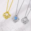 Lucky Clover Birthstone Rotating Heart Necklace