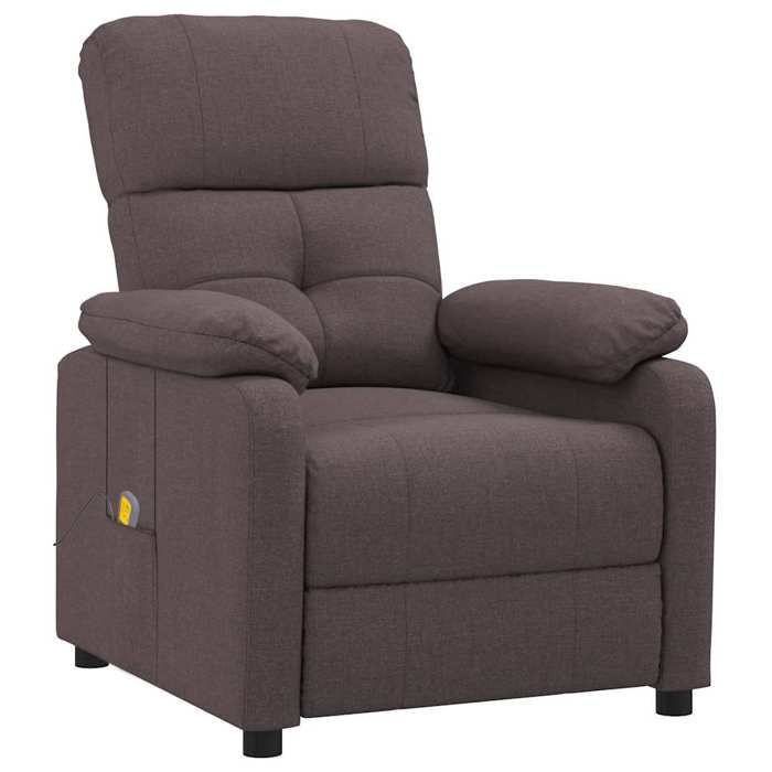 VidaXL Massage Chair Dark Brown Fabric 289677