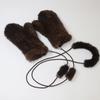New Knitted Natural Mink Fur Gloves Women Winter Warm Good Elastic Mink Fur Mittens Russian Female Genuine Fur Glove