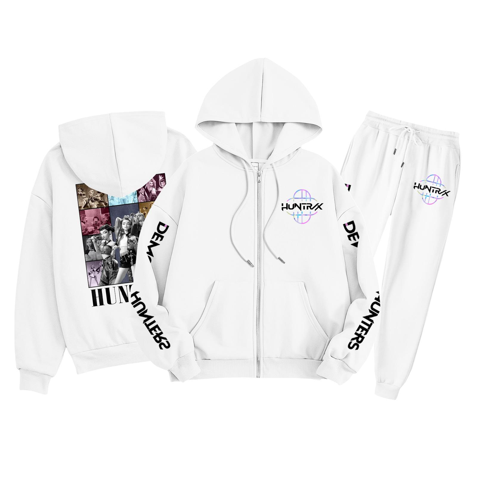 

Children s Fashion Long Sleeve Zipper Hooded Sweatshirt Sweatpants Solid Color Pocket Sweatshirt Set 160