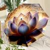 Automatic Open/Close Umbrella with One-Button Operation - Elegant Spiritual for Lotus Flower Design, Auto Open Close, Compact