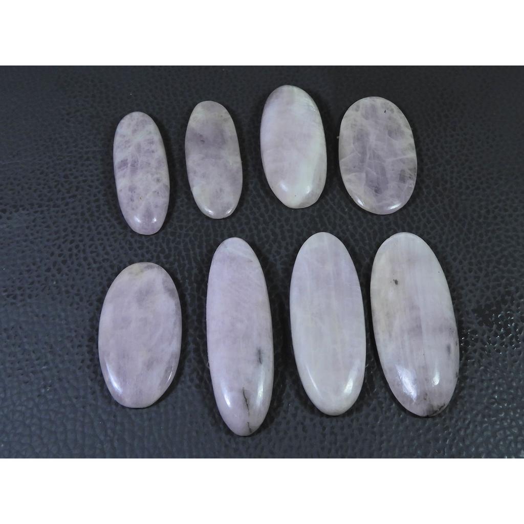 292Cts. Natural Pink Kunzite Oval Cabochon Gemstone 8Pcs Lot C-1155