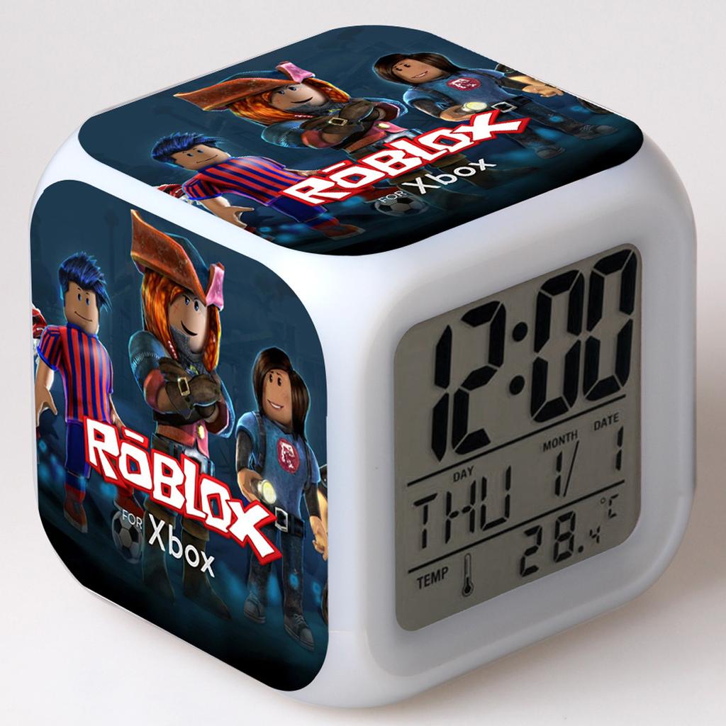 Alarm Printing Roblox Glowing Led Color Change Digital Colorful Luminous Clock