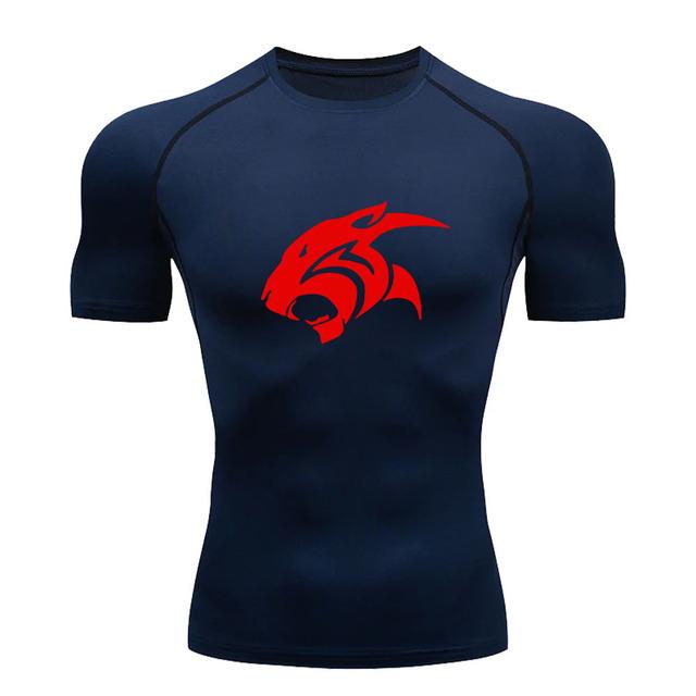 

2024 Мужская компрессионная футболка, спортивная одежда для бега, спортзала, бодибилдинга, быстросохнущая, летний спортивный топ, S-3XL XXXL
