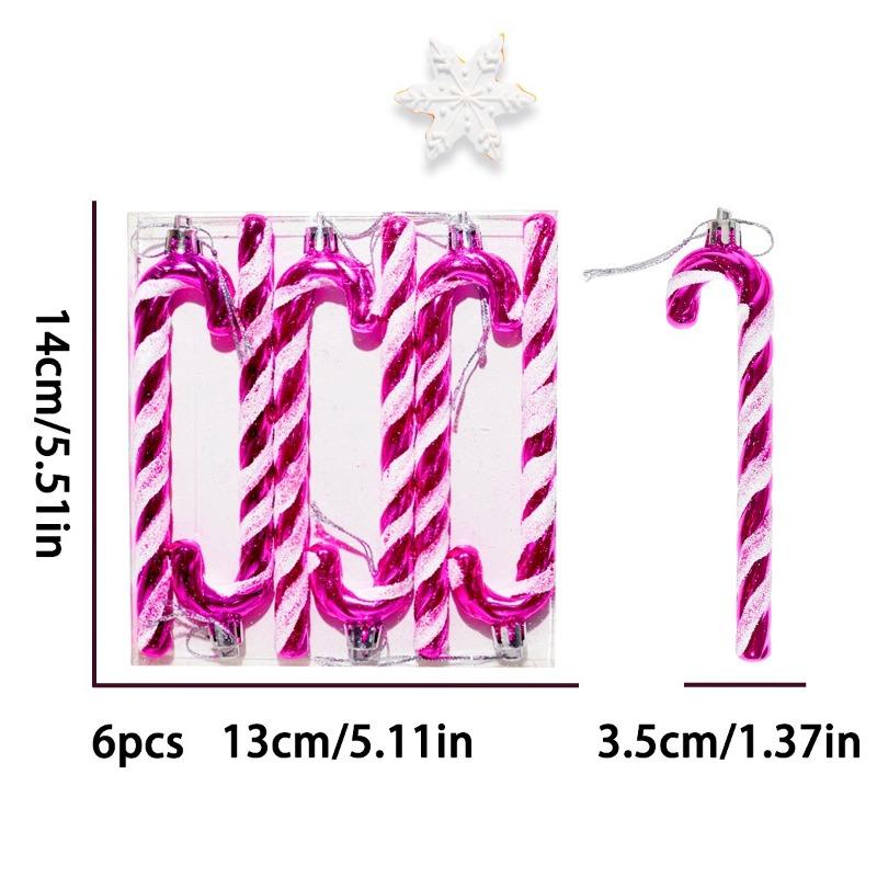

New Christmas colorful threaded candy cane decoration, Christmas tree DIY scene atmosphere arrangement pendant