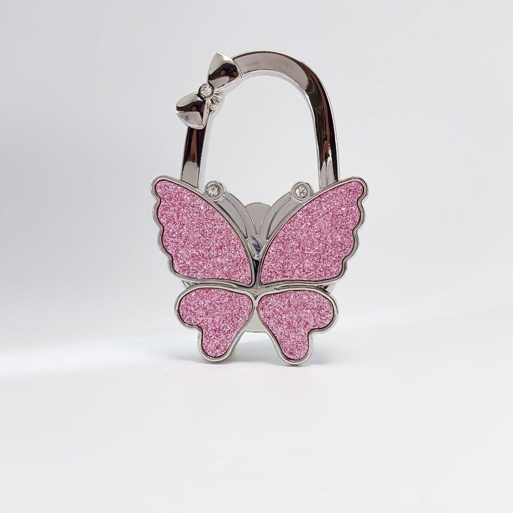 Fashion Foldable Butterfly Handbag Hook for Women Portable Creative Bowknot Purse Hook Durable Table Hanger for Table