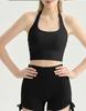 Women's Twisted Back Halter Yoga Tank With Built-in Bra Pads, Slimming Cropped Top for Pilates & Fitness