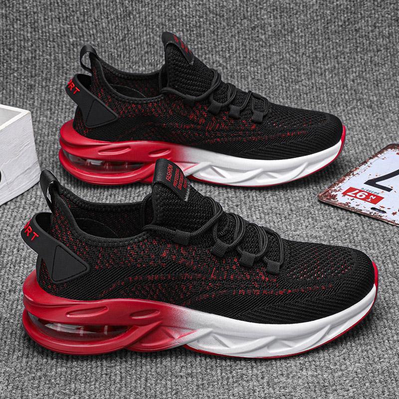 Mens New Autumn Mesh Sports Shoes Anti Slip and Shock Absorbing Air Cushion Running Shoes Trendy Outdoor Casual Walking Shoes