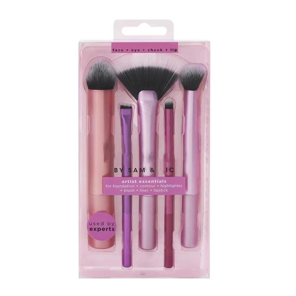 American RT 1407 Tragbares Make-up Pinselset: Rouge-, Foundation- & Highlighter-Pinsel