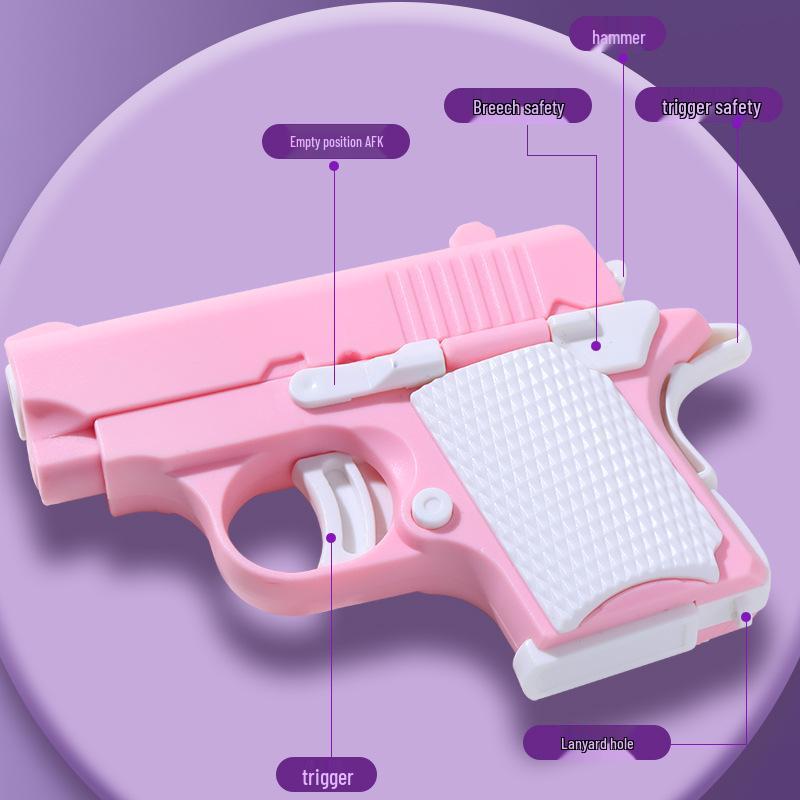 3D Printed TikTok-Style Radish Gun Toy: 1911 Cub Pistol for Decompression