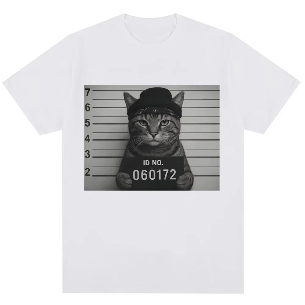 Zábavné dámské tričko s populárním potiskem kočky, kreativní retro cool tričko