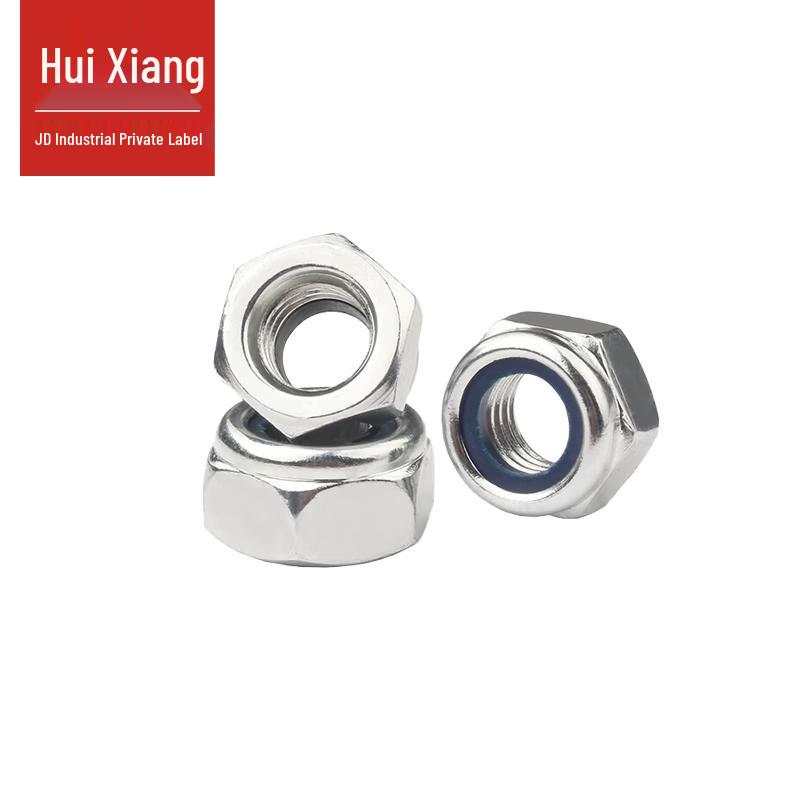 304 Stainless Steel DIN985 Nylon Insert Hex Lock Nut