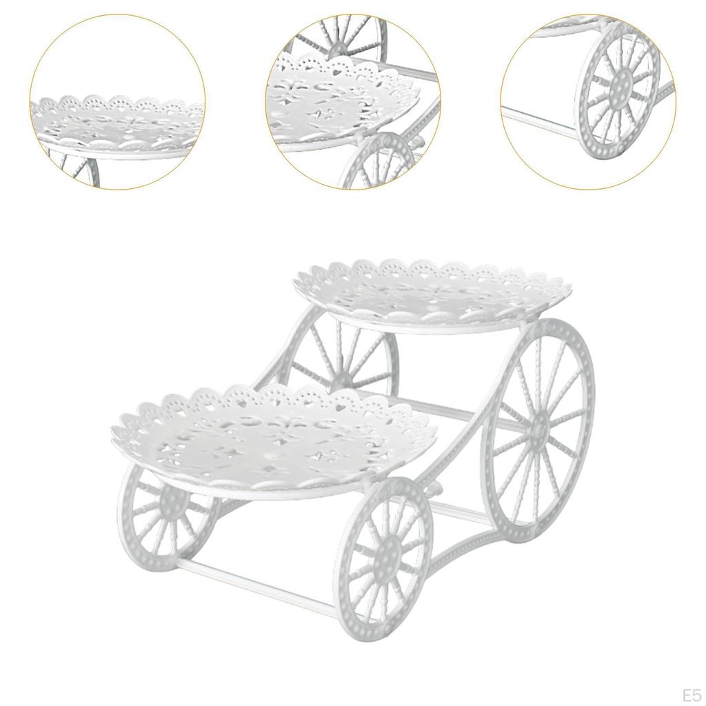 2 schicht Obst Platte Halter Tier Tablett Snack Candy Display Dessert Cupcake Stehen für Wohnzimmer