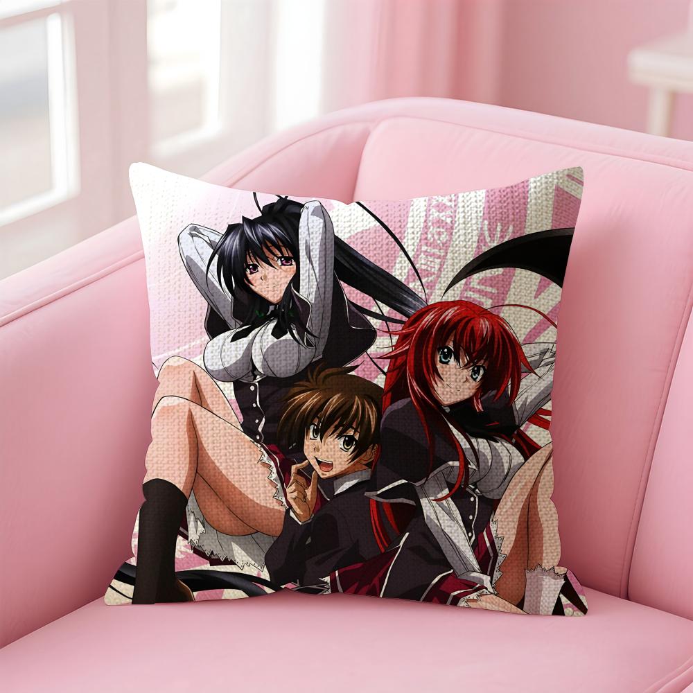 

HHigh School DDxD Anime Cushion Cover Natural Linen Pillow Case DoubleSided Print Decorative Sofa Pillowcase Home Decor Gift 30x30cm