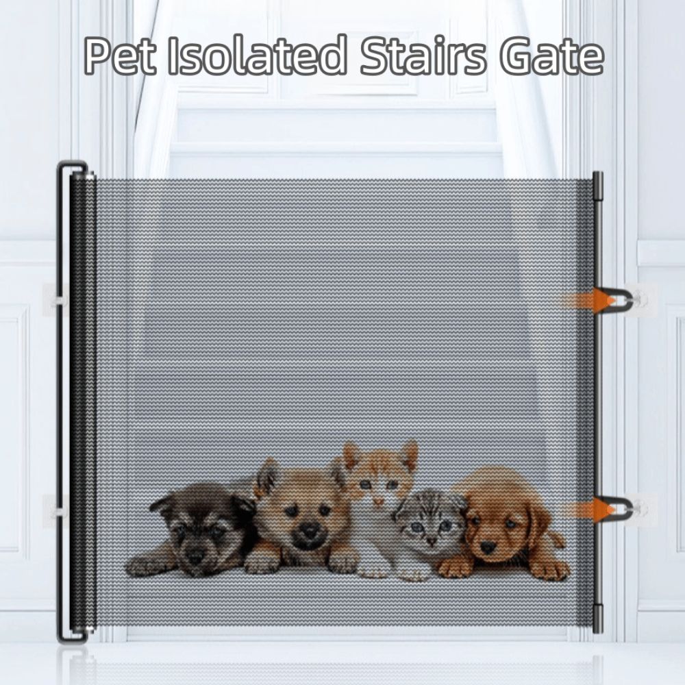 Mesh Design Barrier Fences Punch-Free Mesh Stairs Gate Portable Pet Isolated Network  Pet Supplies