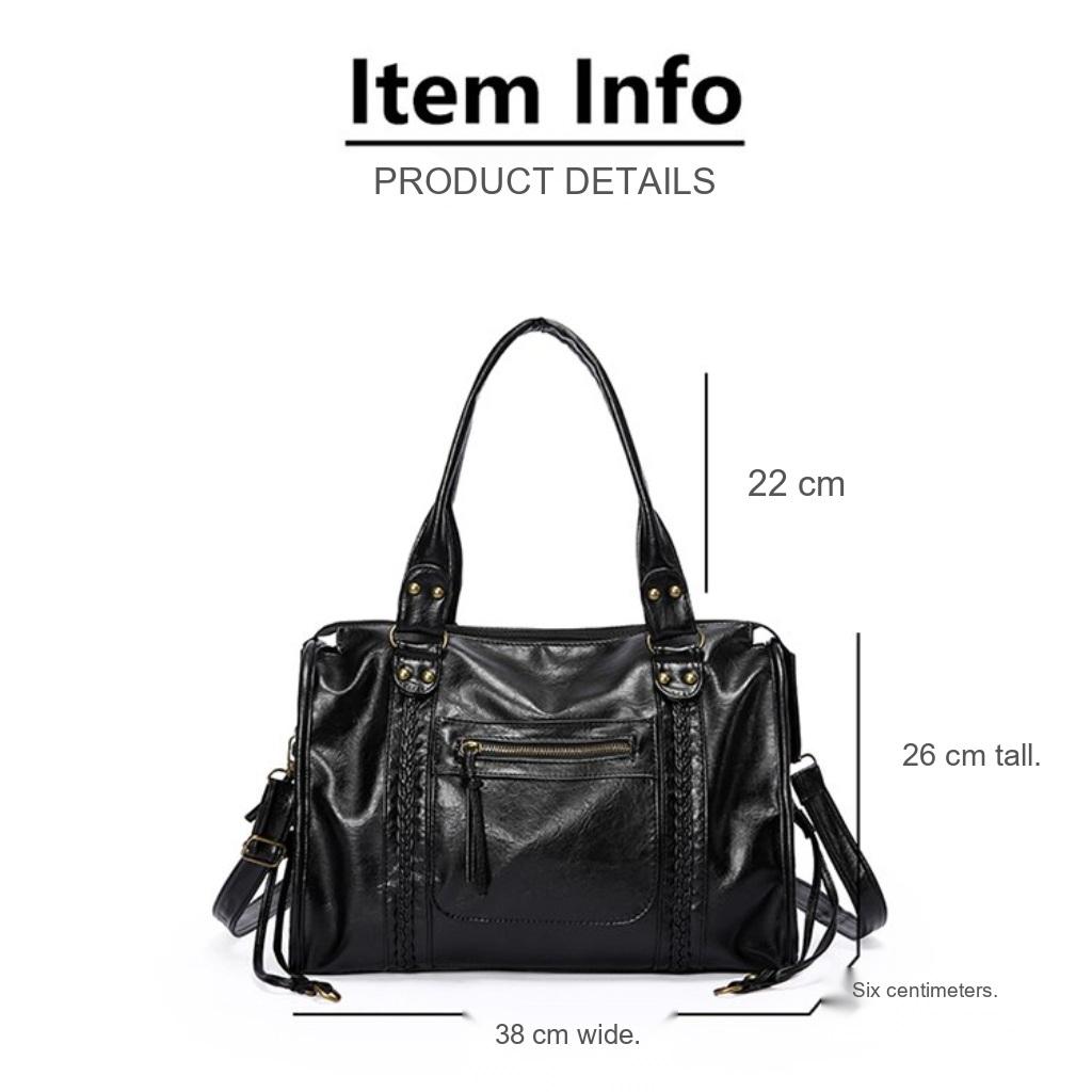 Handbag Unisex Faux leather Multi Pocket Adjustable Strap Daily Commute